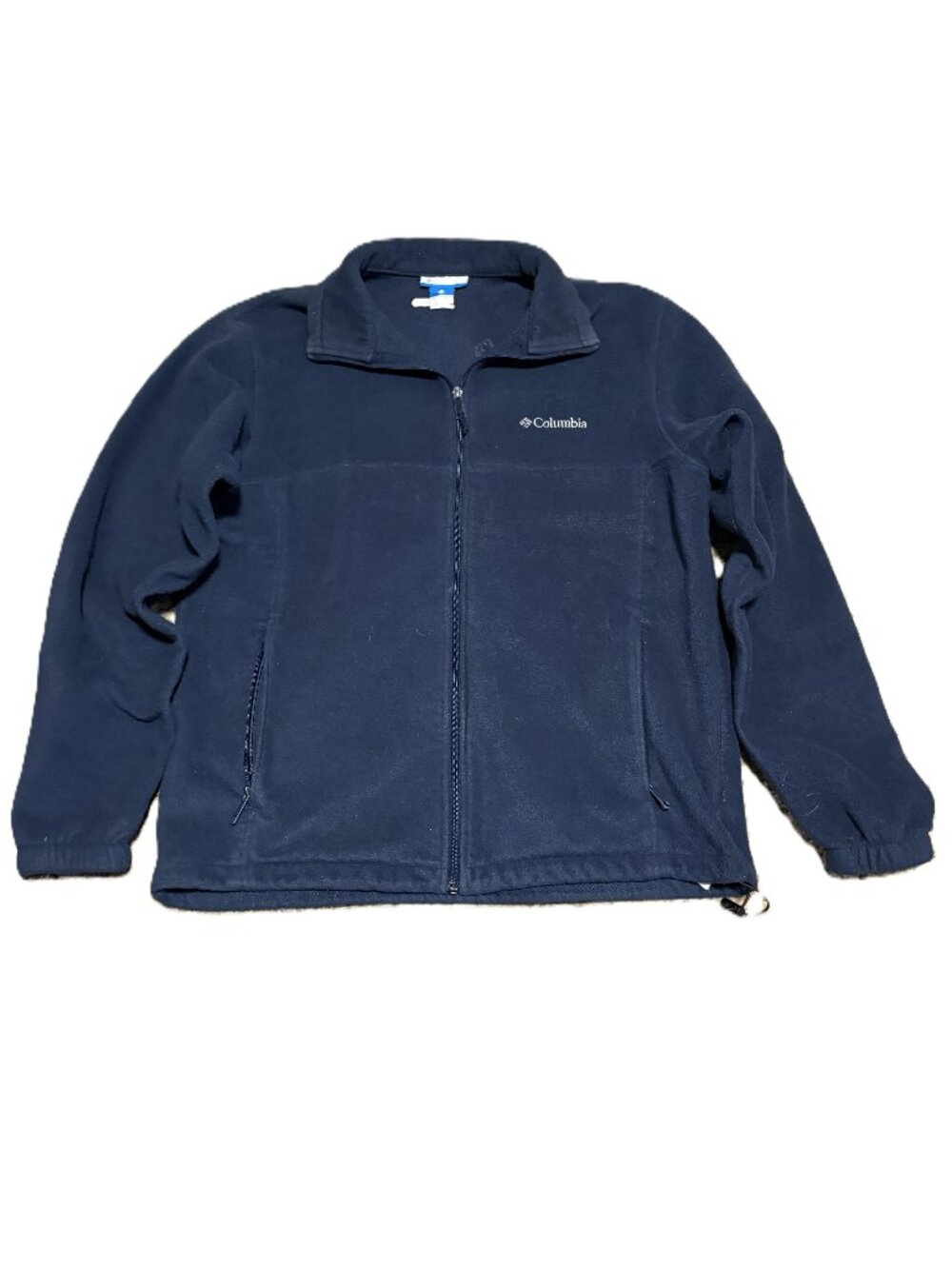 Columbia Fleece Jacket Mens Large Full Zip Navy Blue Outdoor Coat Large